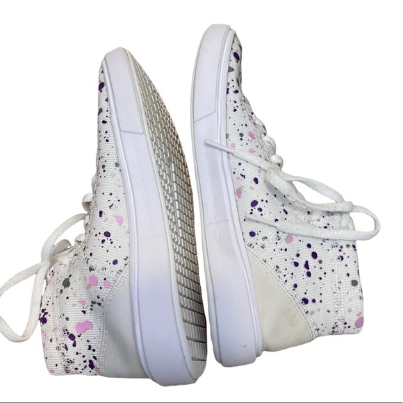 Under Armour Kick It 2 Splatter Mid Top Sneakers Size 2.5 Youth - Picture 7 of 9